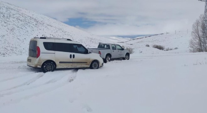 Erzurum'a kış geri geldi